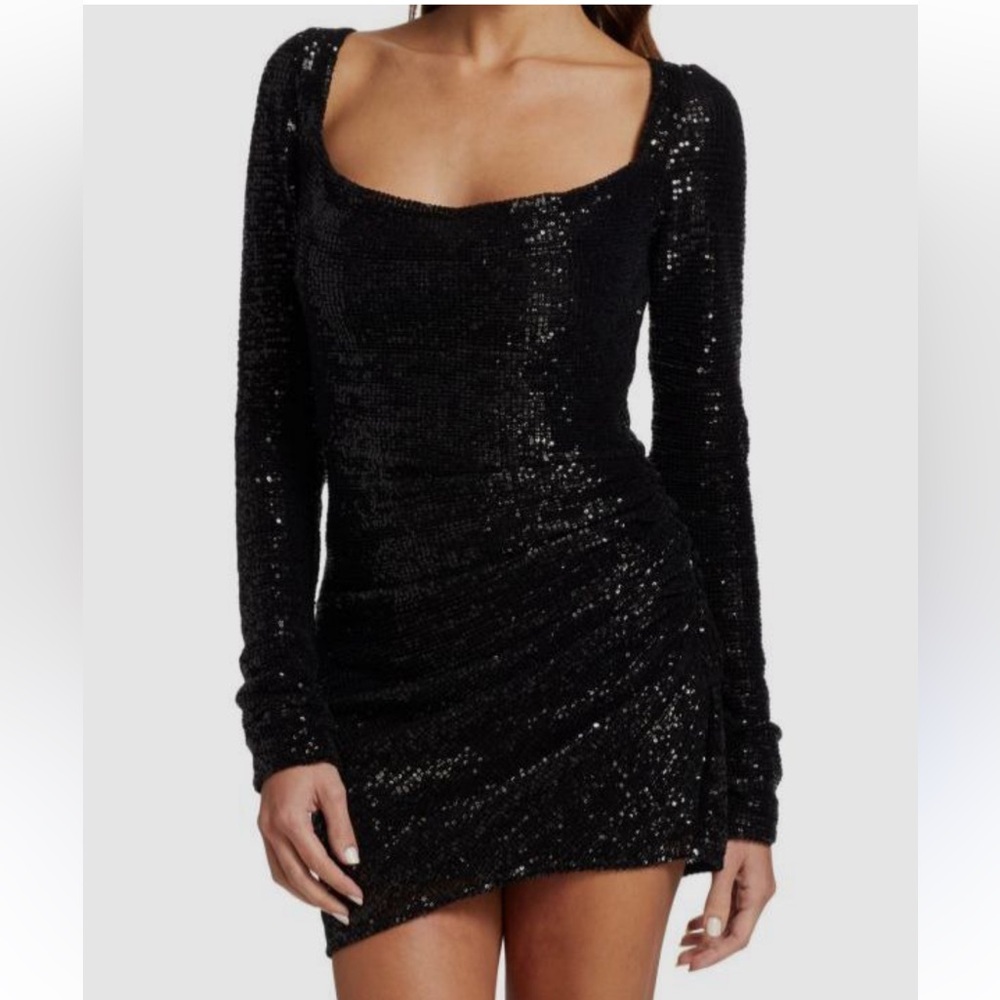 GAUGE81 Evry Sequined Mini Dress Size Small Faux Wrap